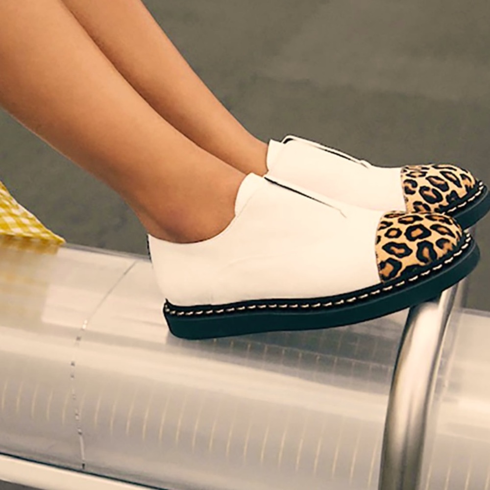 Marie Laffont Louise White Velvet Tweed Flats